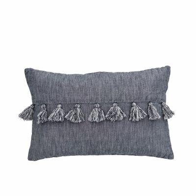 Lene Bjerre Felinia Kudde Mörkgrå Linne 60x40 cm