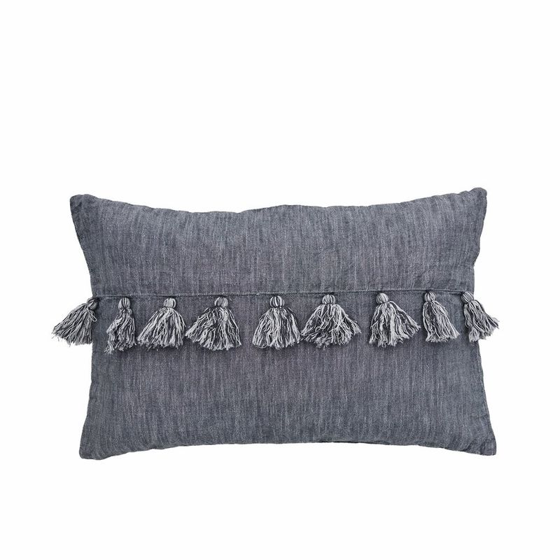 Lene Bjerre Felinia Kudde Mörkgrå Linne 60x40 cm