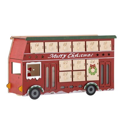 Kalender med ljus Röd Plywood Edward | Bloomingville