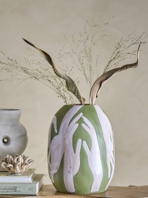 Adalena Dekorationsvas Grön Stengods Ø23.5cm Bloomingville