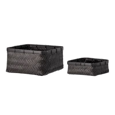 Korg Svart Bambu Donia Set om 2 | Bloomingville