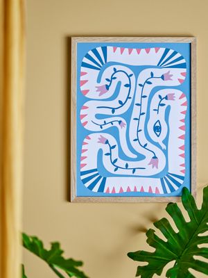 Illustration med ram Natur Ek Hebi | Bloomingville