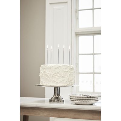 Lene Bjerre Sigrid Tårtfat Silver Aluminium H11 cm