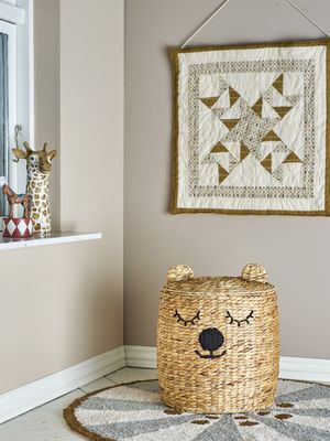 Bloomingville Dolma Korg M/Lock, Natur, Vattenhyacint Ø42xH50 cm