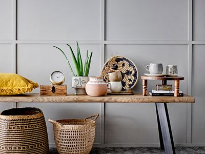 Korg Svart Sjösäv Heddy Set om 2 | Bloomingville