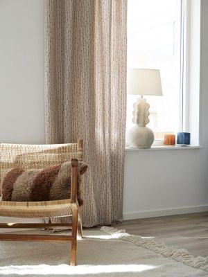 Svanefors Unni Gardin 2-pack Brun 140x280 cm