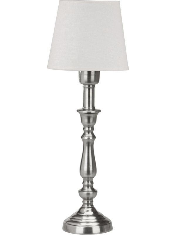 Therese Bordslampa med lampskärm 43cm Silver | PR Home