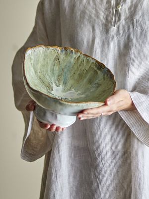 Bloomingville Joby Skål, Blå, Stengods Ø24xH13 cm