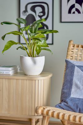 Kruka Vit Stengods Sanam | Bloomingville