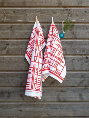 Pickepin, Kökshandduk, Röd Almedahls