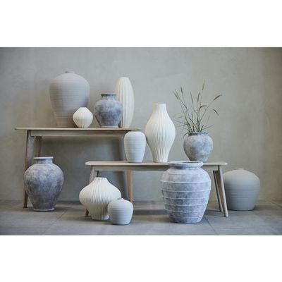 Lene Bjerre Anna Vas Grå Keramik H40.5 cm