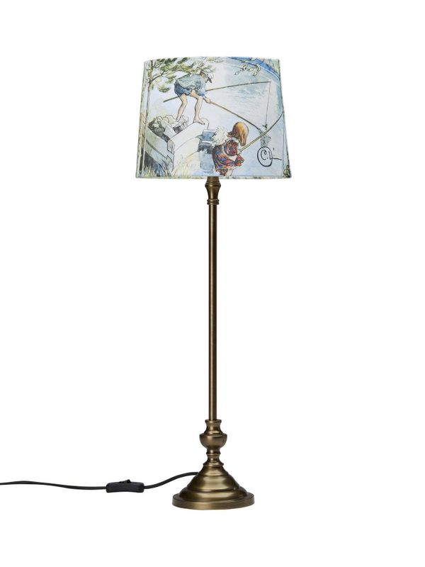 Andrea Bordslampa Antikmässing 71 cm Beige | PR Home