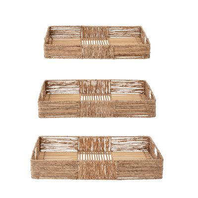 Serveringsbricka Natur Jute Lecia Set om 3 | Bloomingville