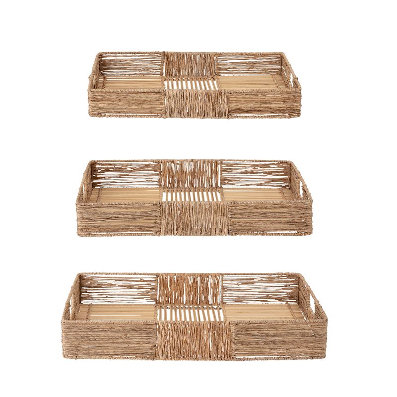 Serveringsbricka Natur Jute Lecia Set om 3 | Bloomingville