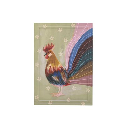 Bloomingville Hanaia Illustration Med Ram, Grön, Granträ L35,5xH50xW2 cm