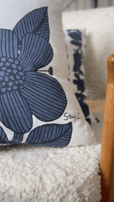 Aster XL Kuddfodral Blå 45x45cm | Svanefors