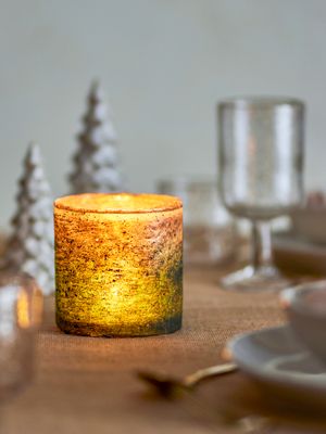 Värmeljushållare Grön Återvunnet glas Janessa | Bloomingville