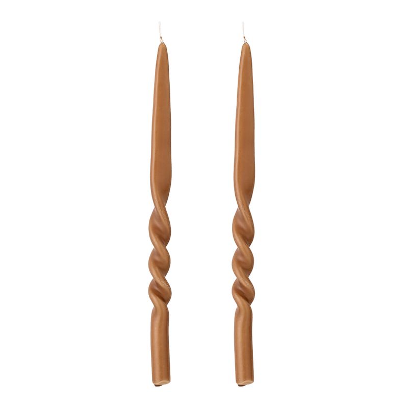 Ljus Brun Paraffin Twist Pack of 2 | Bloomingville
