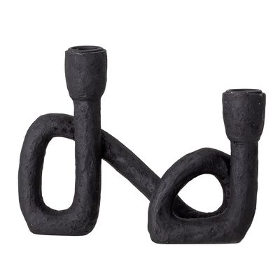 Ljusstake Svart Polyresin Mashel | Bloomingville
