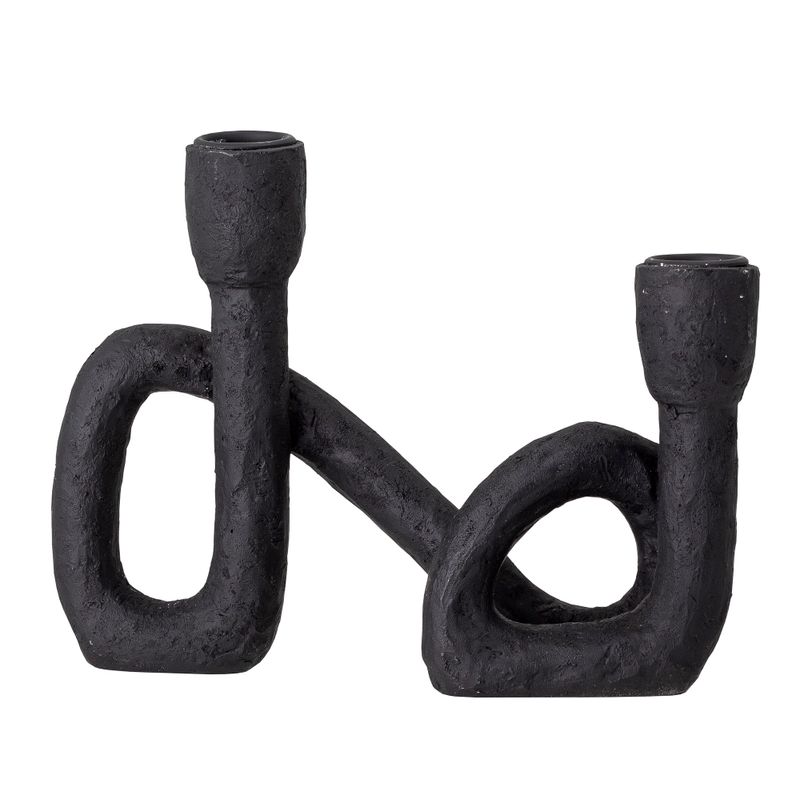 Ljusstake Svart Polyresin Mashel | Bloomingville