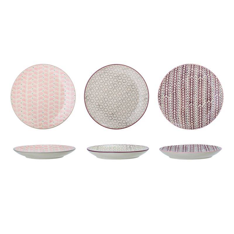 Tallrik Lila Stengods Maya 3-pack | Bloomingville