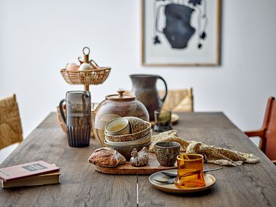 Salt- och pepparströare Brun Stengods Chicky Set | Bloomingville