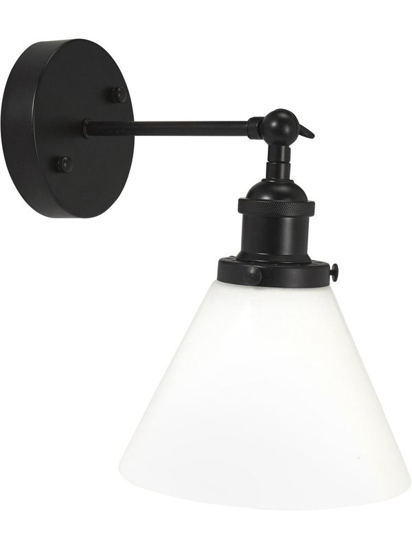 PR Home Lambda Vägglampa Svart, Opal 18cm