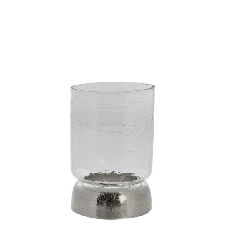 Ljusstake Sandia Silver/Klar Aluminium/Glas Lene Bjerre