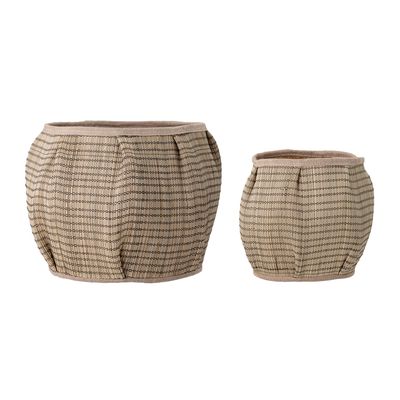 Korg Svart Sjösäv Diora Set om 2 | Bloomingville