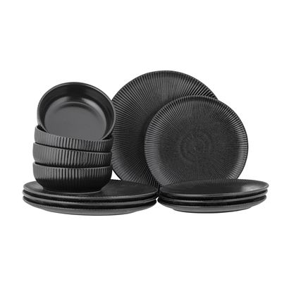 Neri Serveringsset Svart Stengods 625 ml Set om 4x3 Bloomingville