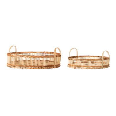 Serveringsbricka Natur Bambu Salle Set om 2 | Bloomingville