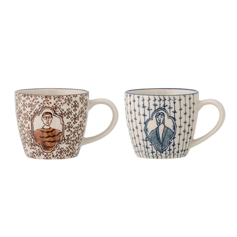 Kopp Blå Stengods Tonia Set om 2 | Bloomingville