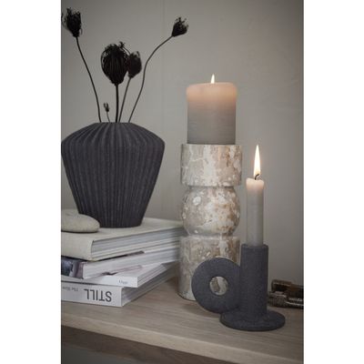 Lene Bjerre Ellia Ljusstake Linne Marmor H23 cm