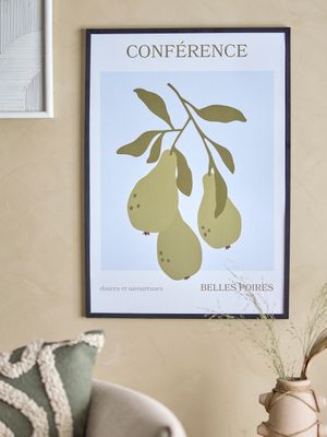 Illustration med ram Svart Furu Poire | Bloomingville