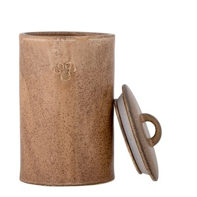 Burk med lock Brun Stengods Buddy | Bloomingville