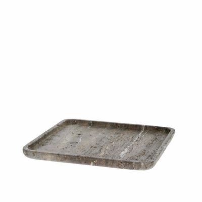 Lene Bjerre Elina Bricka Brun Travertin L25 cm