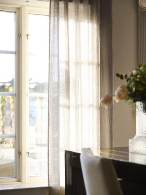 Svanefors Edith Gardin 2-pack Beige 140x280 cm