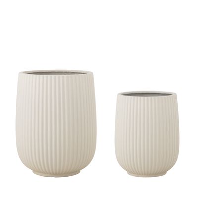 Selva Blomkruka Vit Magnesia Ø45cm Set om 2 Bloomingville