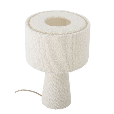 Bloomingville Emmie Bordslampa, Vit, Polyester Ø20xH30 cm