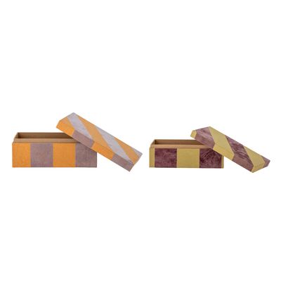 Låda med lock Orange Papper Samira Set om 2 | Bloomingville