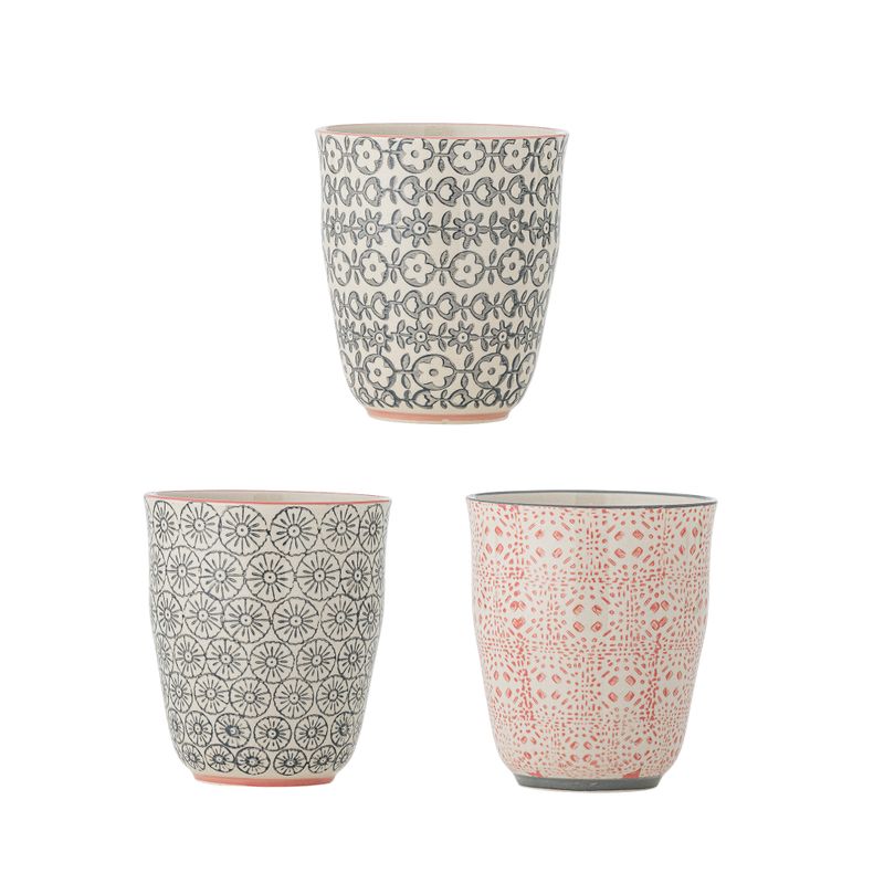 Kopp Rosa Stengods Ccile 3-pack | Bloomingville
