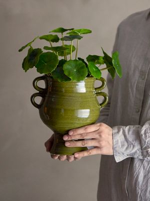 Kruka Grön Stengods Raia | Bloomingville