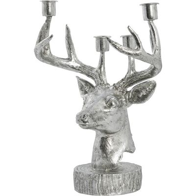 Lene Bjerre Serafina Deer Ljusstake H31 cm Antik Silver