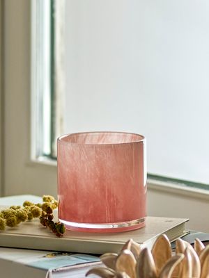 Värmeljushållare Rosa Glas Sakkara | Bloomingville