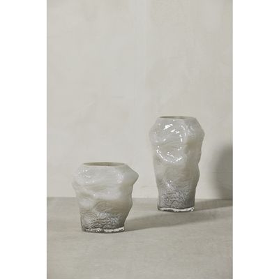 Lene Bjerre Marinella Vas Silvergrå Glas H19.5 cm