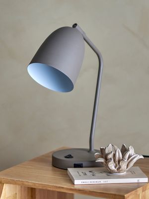 Bordslampa Grå Metall Lemar | Bloomingville