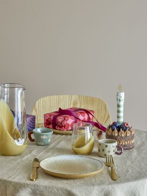 Bloomingville Nini Mugg, Blå, Stengods Ø7,5xH5,5 cm