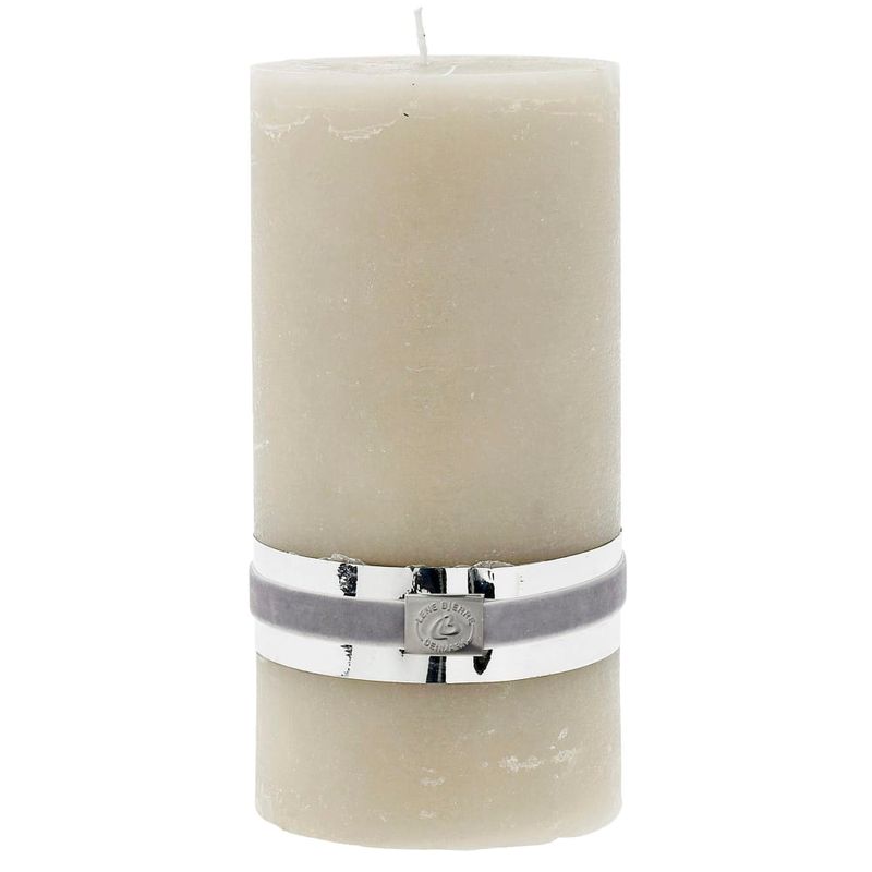 Blockljus Rustic Silvergrå Paraffin Lene Bjerre