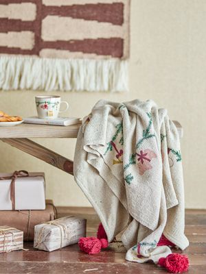 Filt Natur Återvunnen bomull Yule | Bloomingville