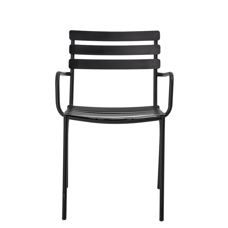 Matsalsstol Svart Galvaniserad metall Monsi | Bloomingville